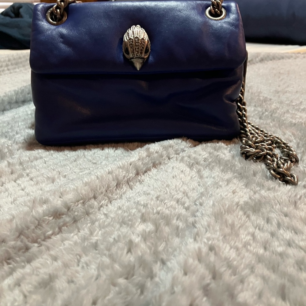 Kurt Geiger  Kew Navy Blue Shoulder Bag with Chain